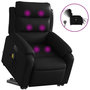 Voir la diapositive 2 : VIDAXL Fauteuil inclinable de massage electrique noir similicuir