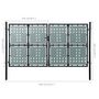 Voir la diapositive 5 : VIDAXL Portail simple de cloture Noir 300x200 cm