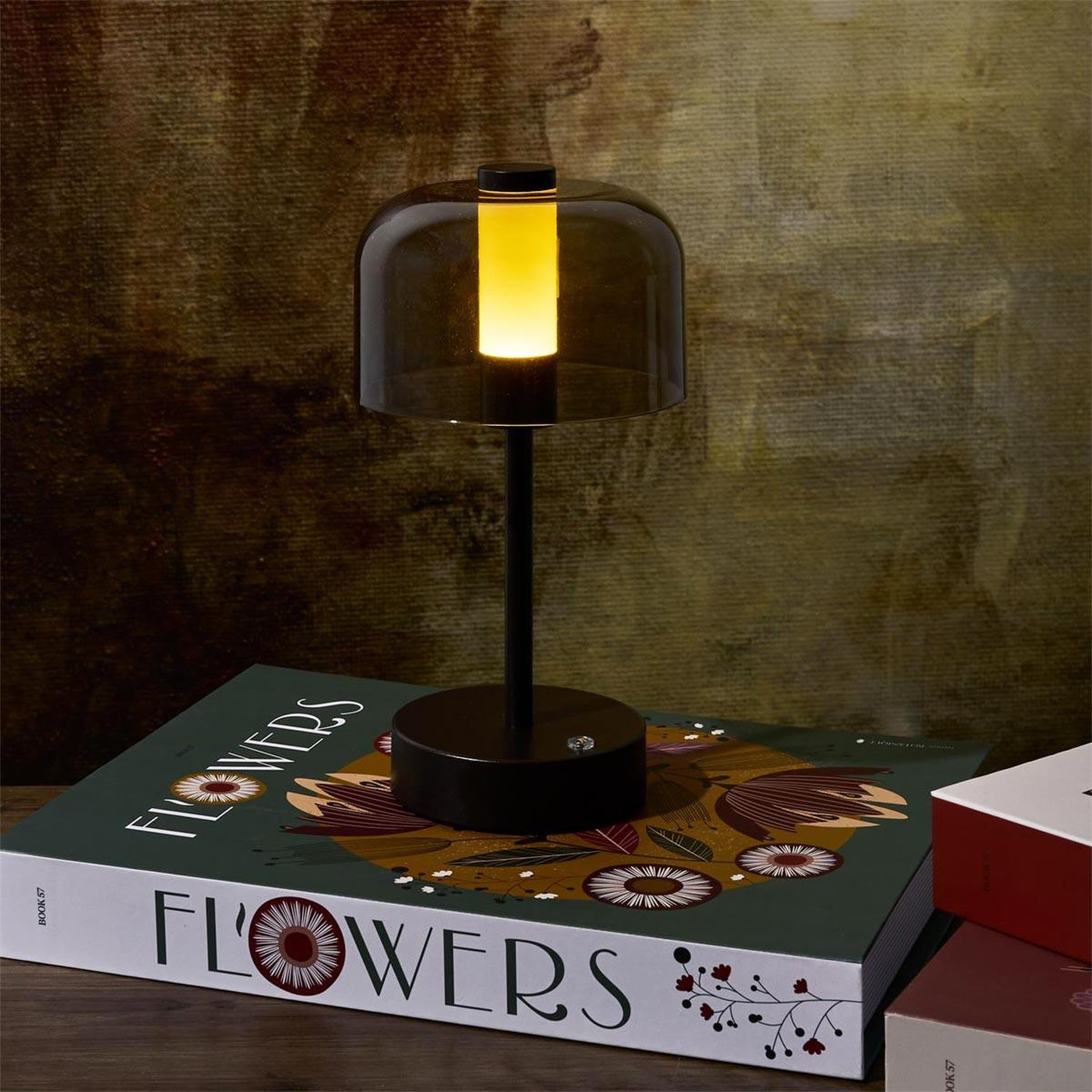 Voir la diapositive 3 : The Home Deco Factory Lampe à poser tactile rechargeable  led  24cm marron