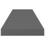Voir la diapositive 5 : VIDAXL Etagere murale flottante Gris brillant 80x23,5x3,8 cm MDF