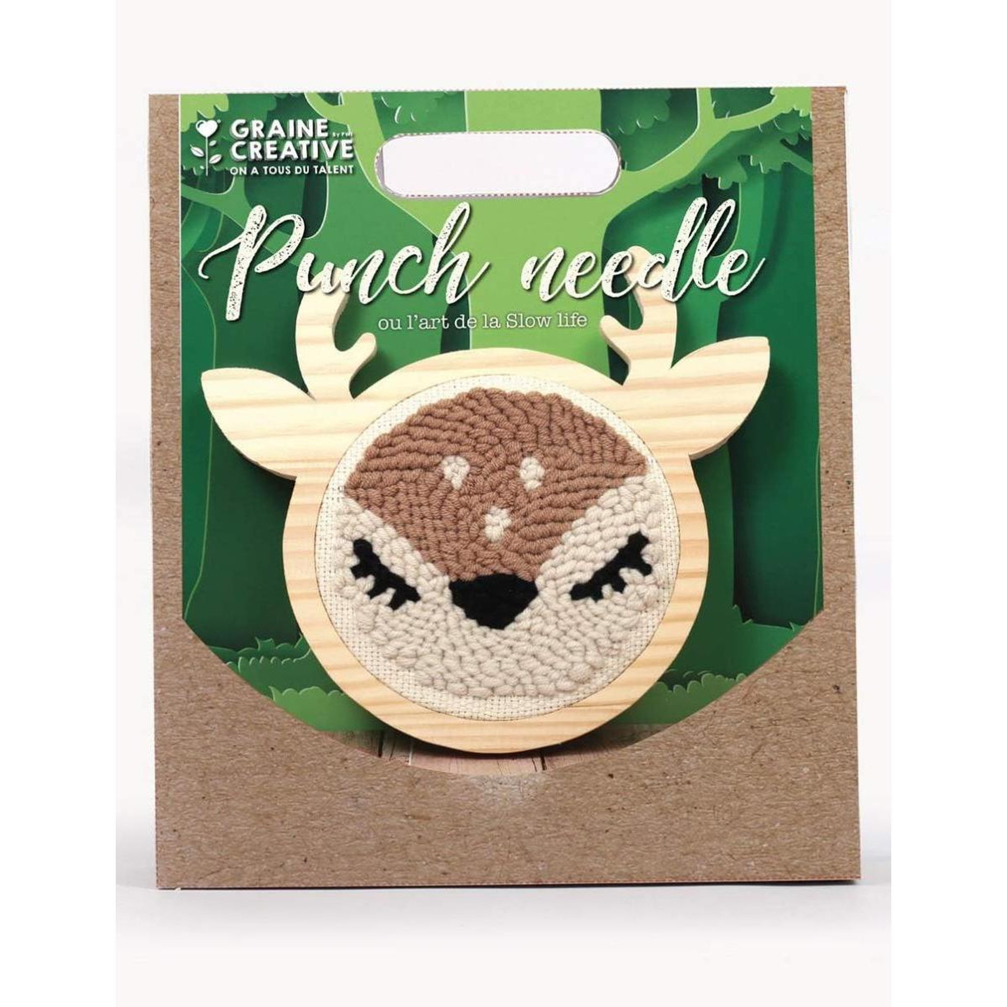 Voir la diapositive 1 : Graine créative Kit creatif punch needle biche 150mm
