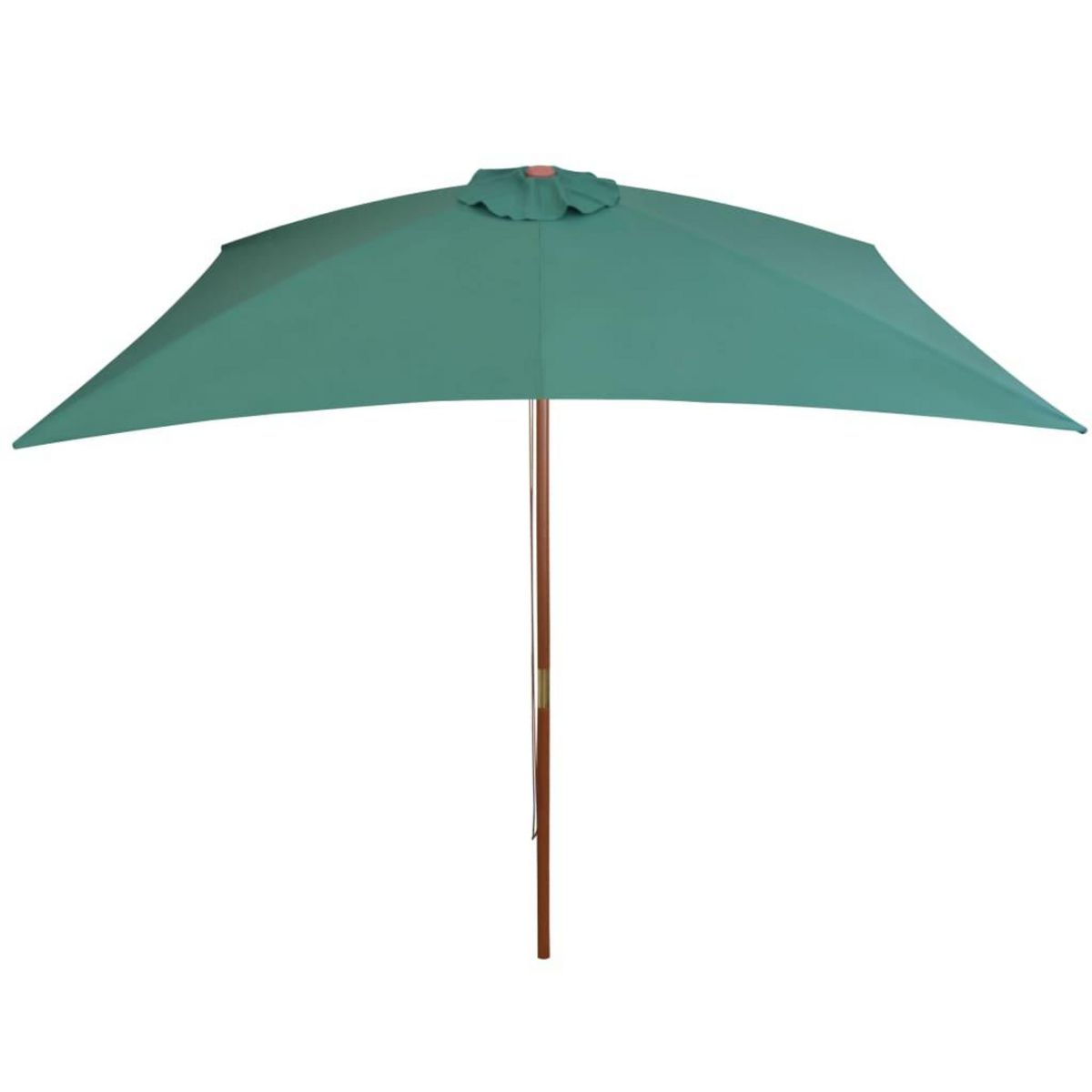 VIDAXL Parasol avec poteau en bois 200 x 300 cm Vert