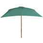 Voir la diapositive 3 : VIDAXL Parasol avec poteau en bois 200 x 300 cm Vert
