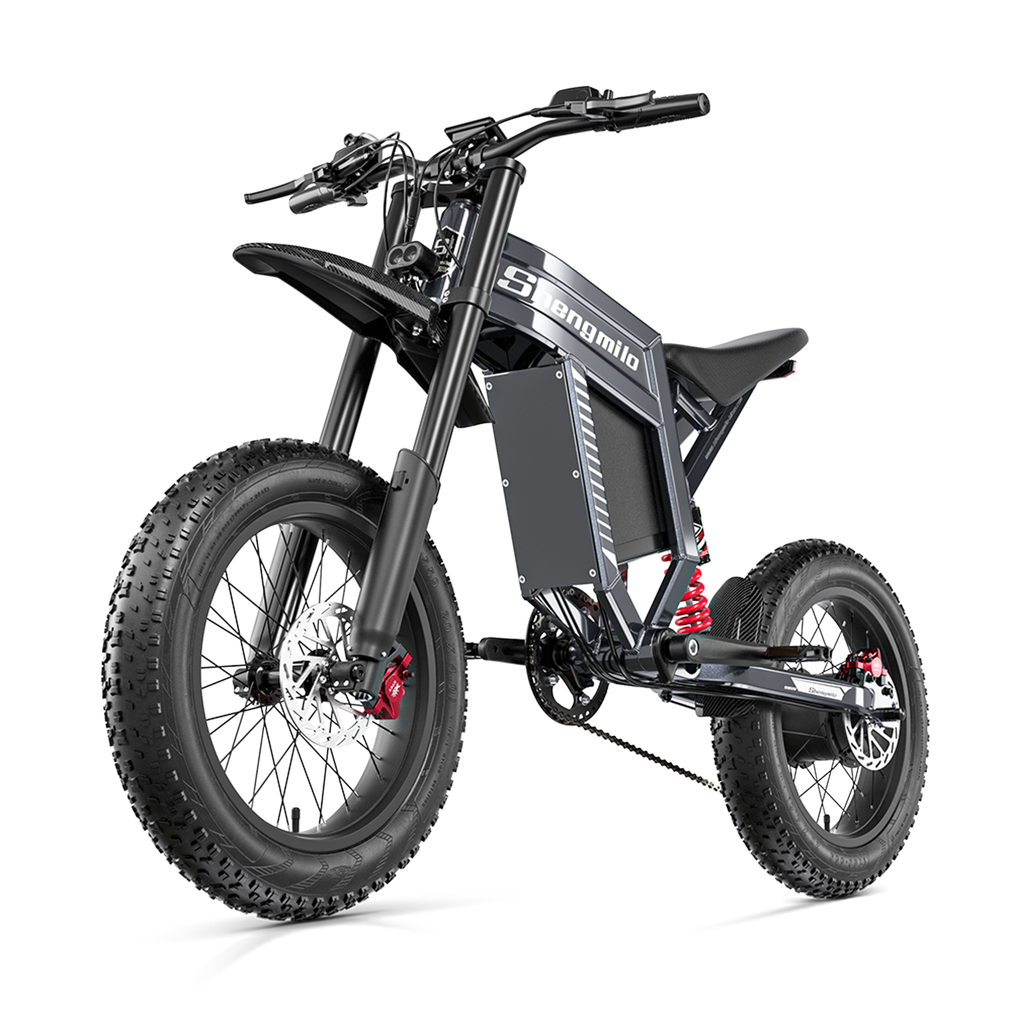 Voir la diapositive 3 : SHENGMILO Vélo électrique Shengmilo S900, batterie longue durée 30 Ah, gris