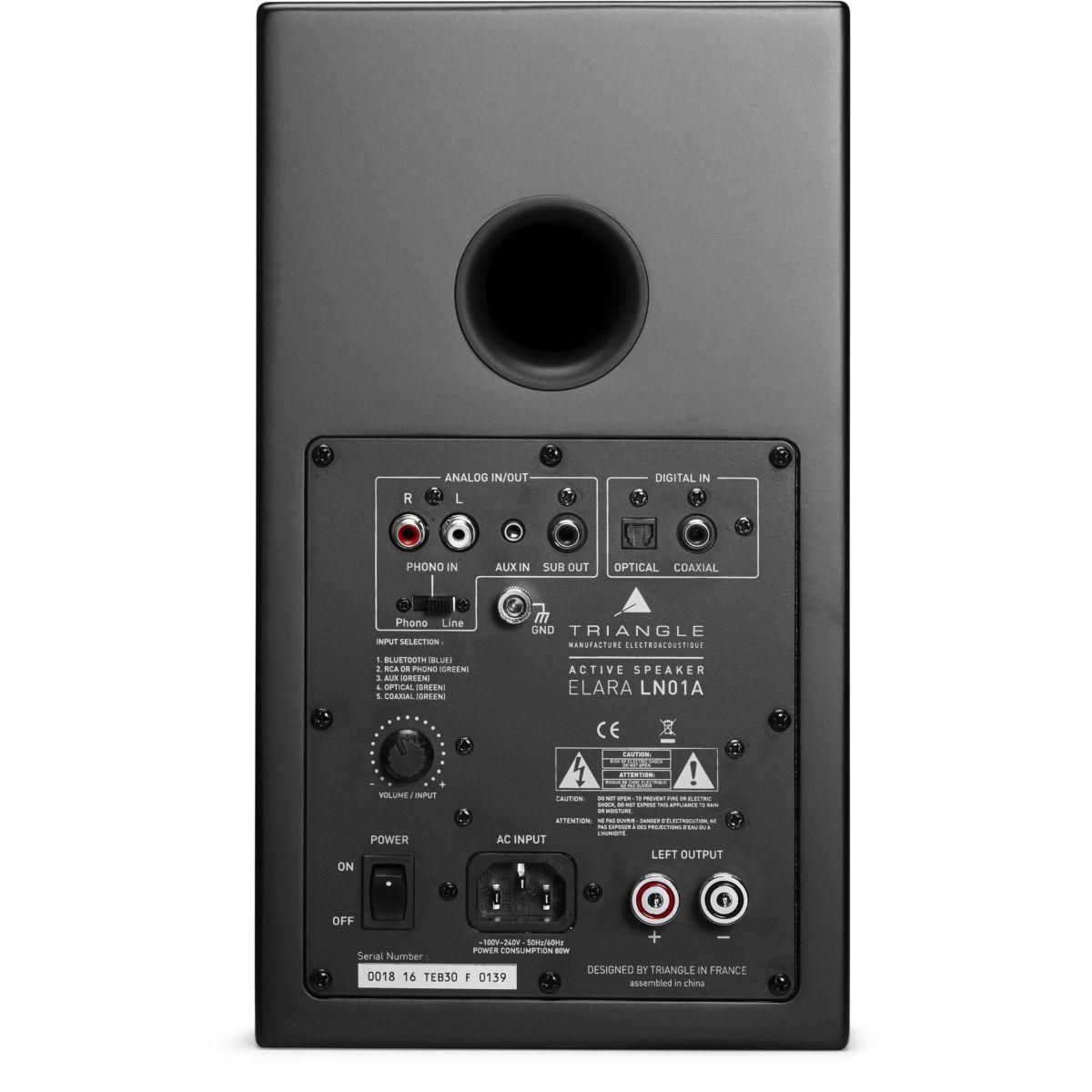 Triangle Enceinte bibliothèque active LN01A ELARA NOIR MAT X2