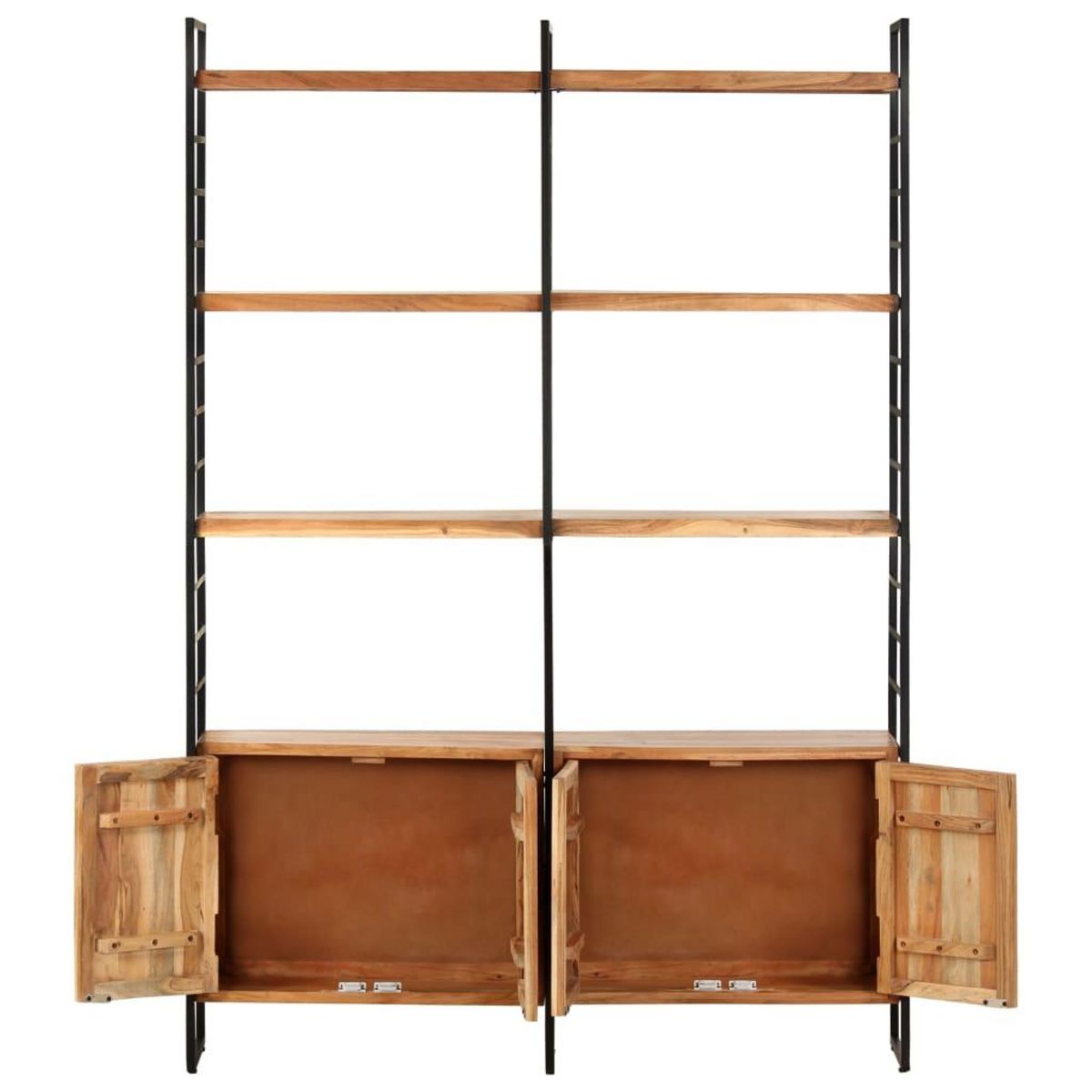 VIDAXL Bibliotheque a 4 niveaux 124x30x180 cm Bois d'acacia massif