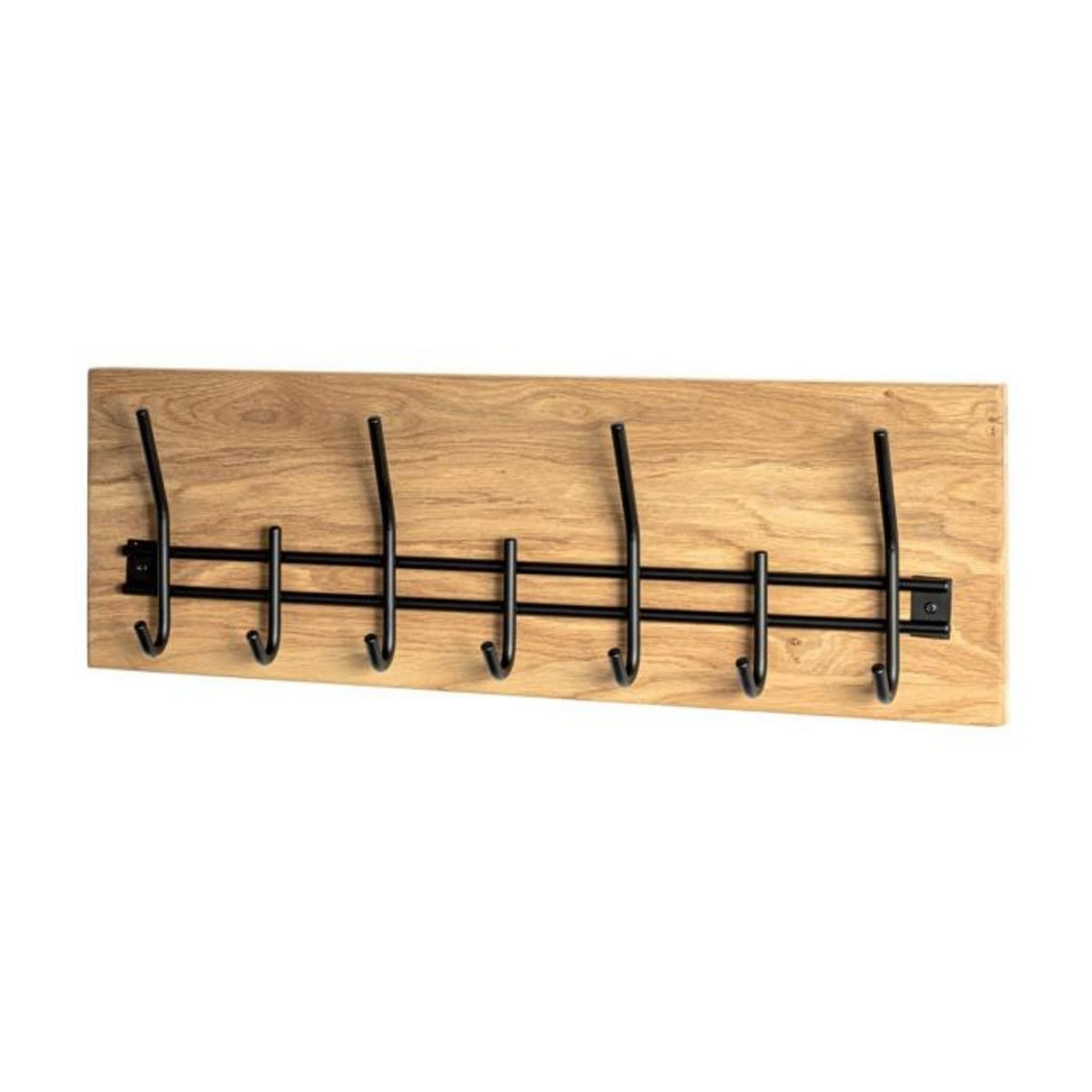 Paris Prix Patère Murale 7 Crochets  Azert  60cm Chêne