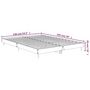 Voir la diapositive 6 : VIDAXL Cadre de lit sans matelas blanc brillant 135x190 cm
