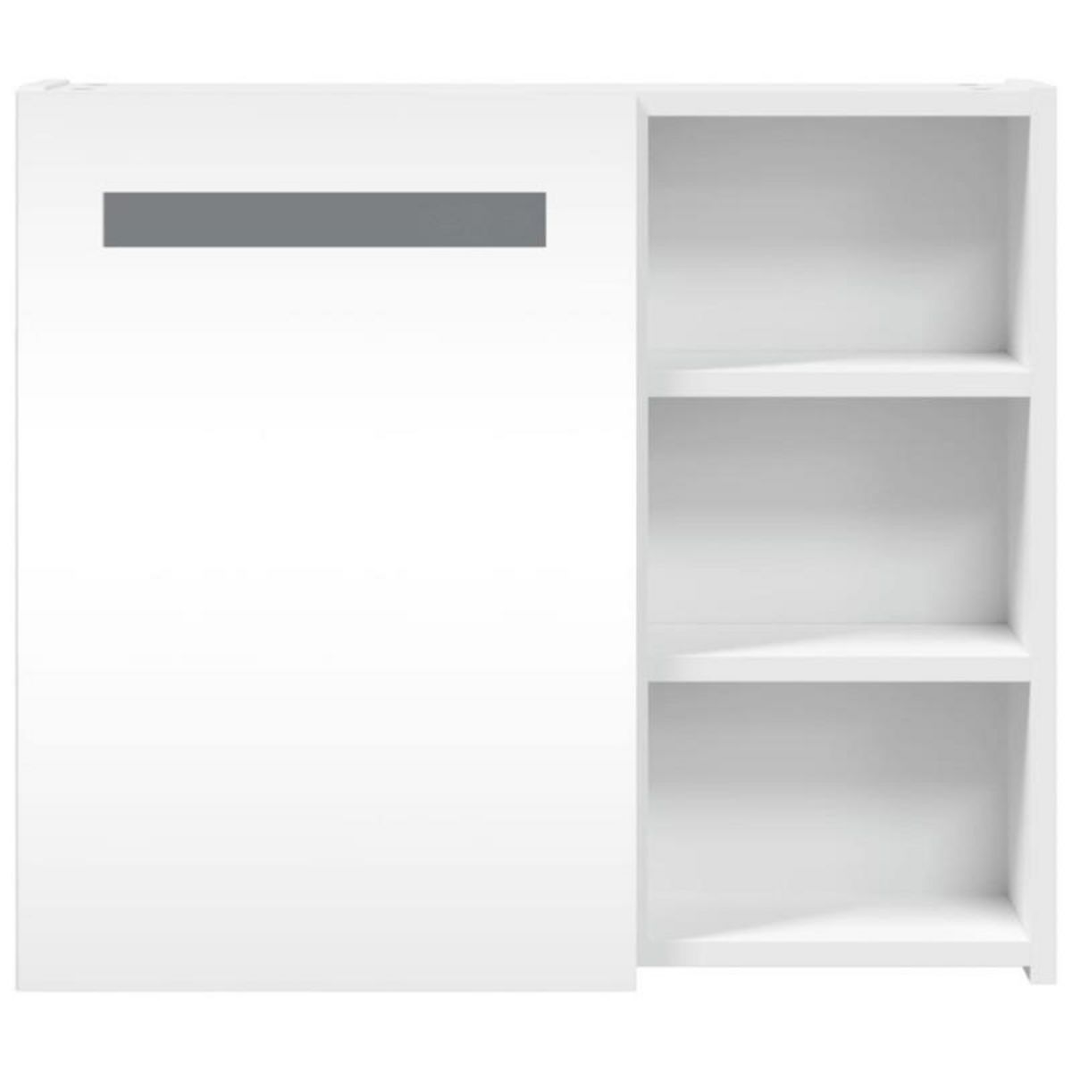 VIDAXL Armoire de salle de bain à miroir avec LED blanc 60x13x52 cm