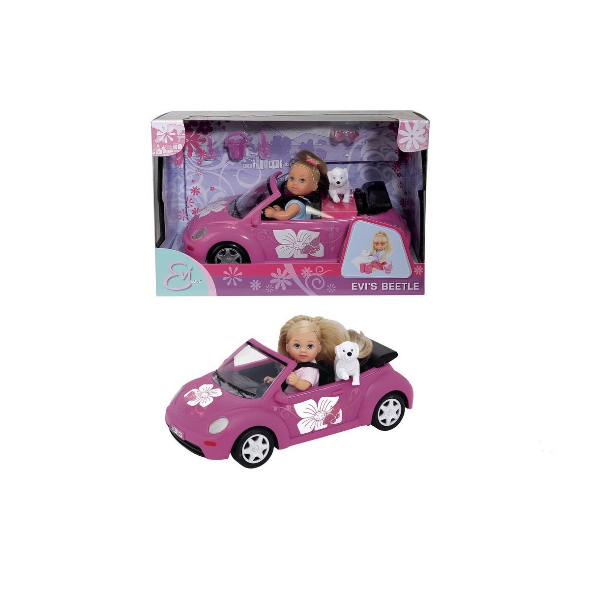 SMOBY Poupée Evi Love avec sa voiture Beetle