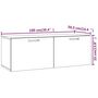 Voir la diapositive 6 : VIDAXL Armoire murale Blanc brillant 100x36,5x35 cm Bois d'ingenierie