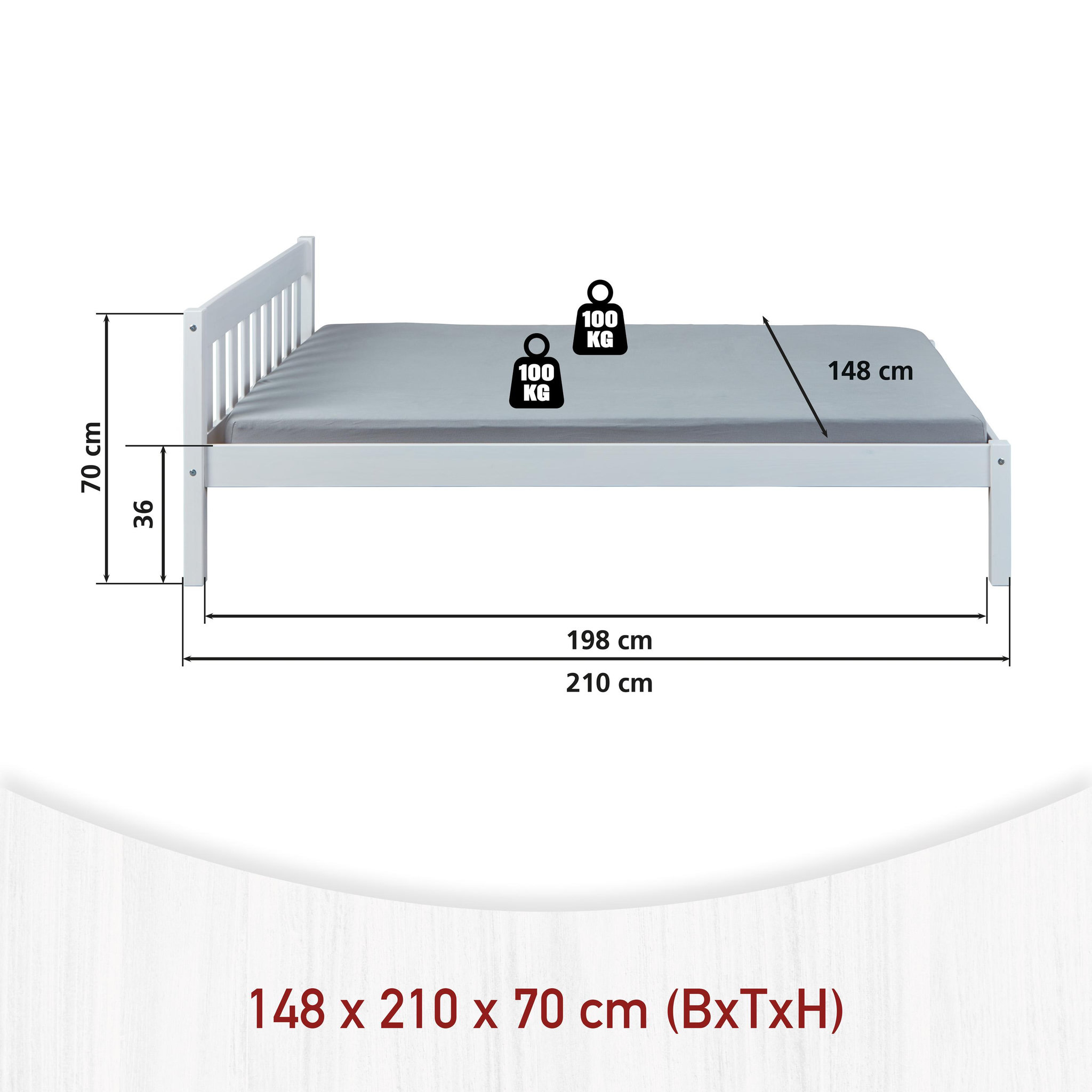 Voir la diapositive 5 : INTERLINK Lit double VILMAR 140x200