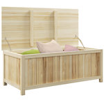 OUTSUNNY Coffre de rangement extérieur 172L avec vérins - dim. 120L x 55l x 45H cm - bois de sapin