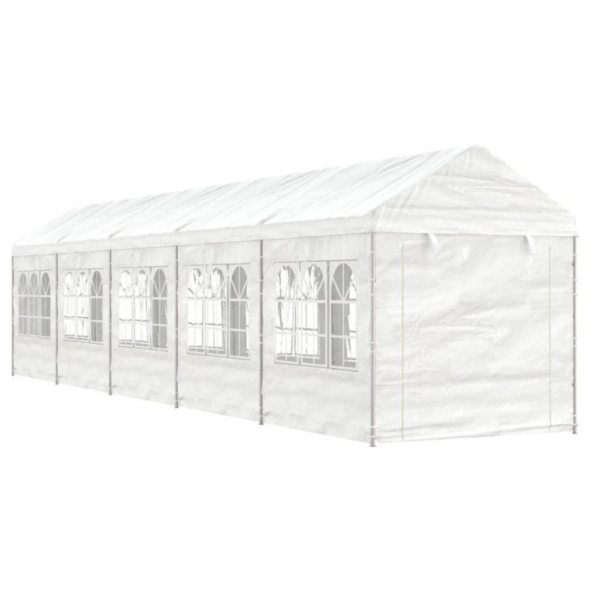 VIDAXL Belvedere avec toit blanc 11,15x2,28x2,69 m polyethylene