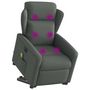 Voir la diapositive 3 : VIDAXL Fauteuil inclinable de massage electrique Gris fonce Tissu