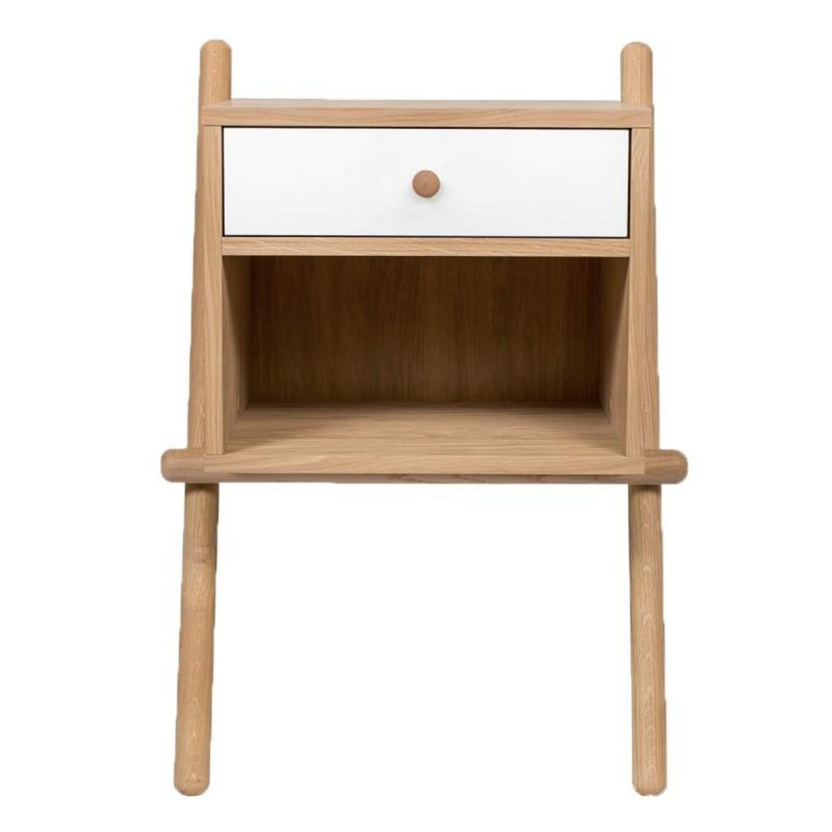 Paris Prix Table de Chevet Murale 1 Tiroir  Wiru  70cm Chêne & Blanc