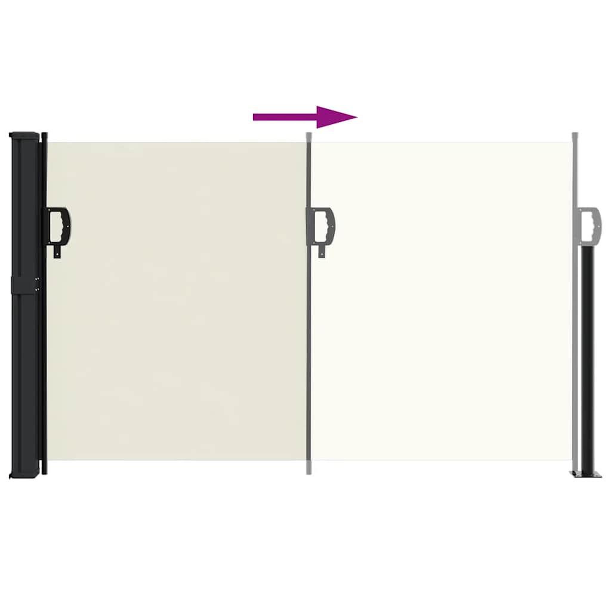 Voir la diapositive 5 : VIDAXL Auvent lateral retractable creme 117x300 cm