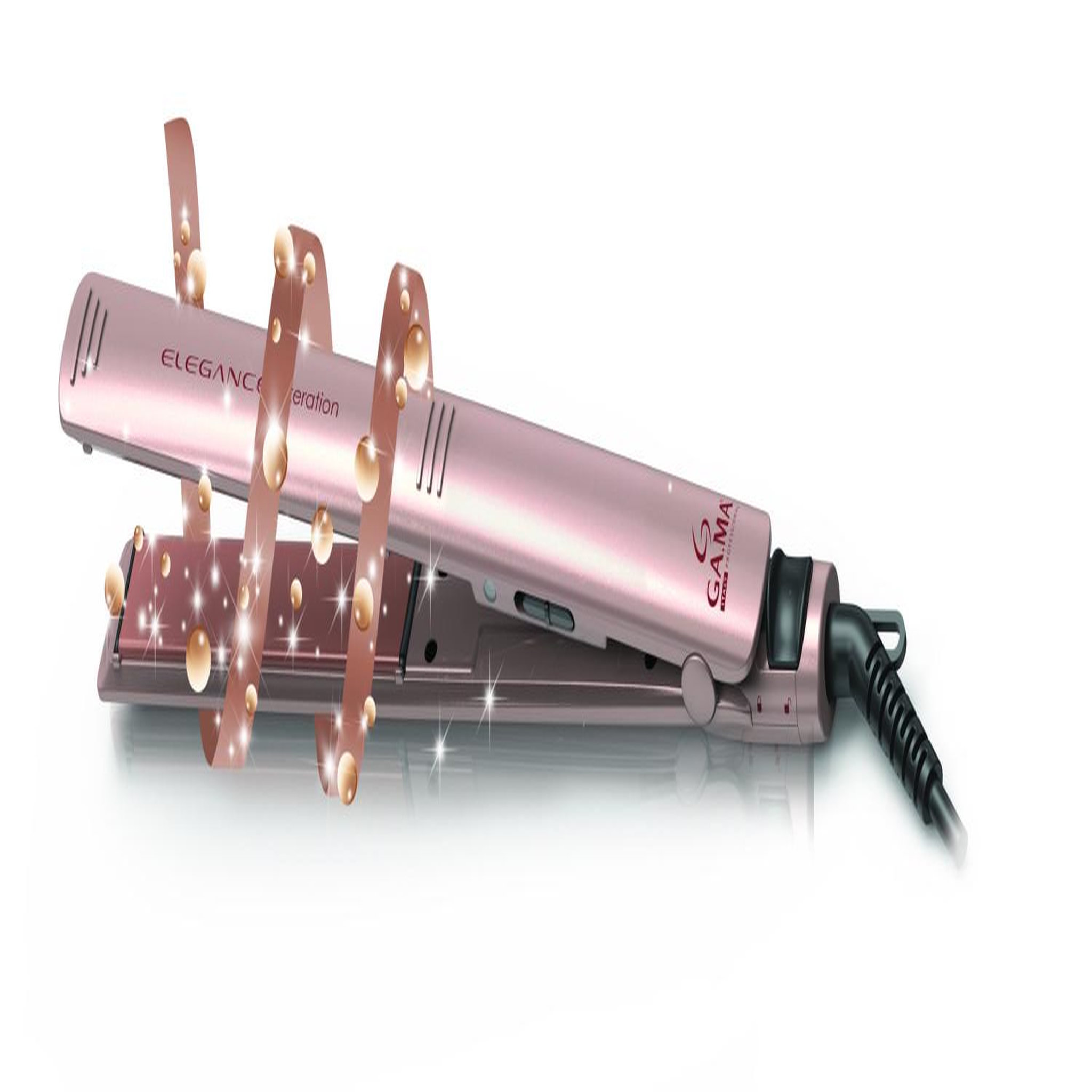 Voir la diapositive 3 : Gama GA.MA GI0208 brosse soufflante et fer à lisser À chaleur Rose 45 W 2,5 m