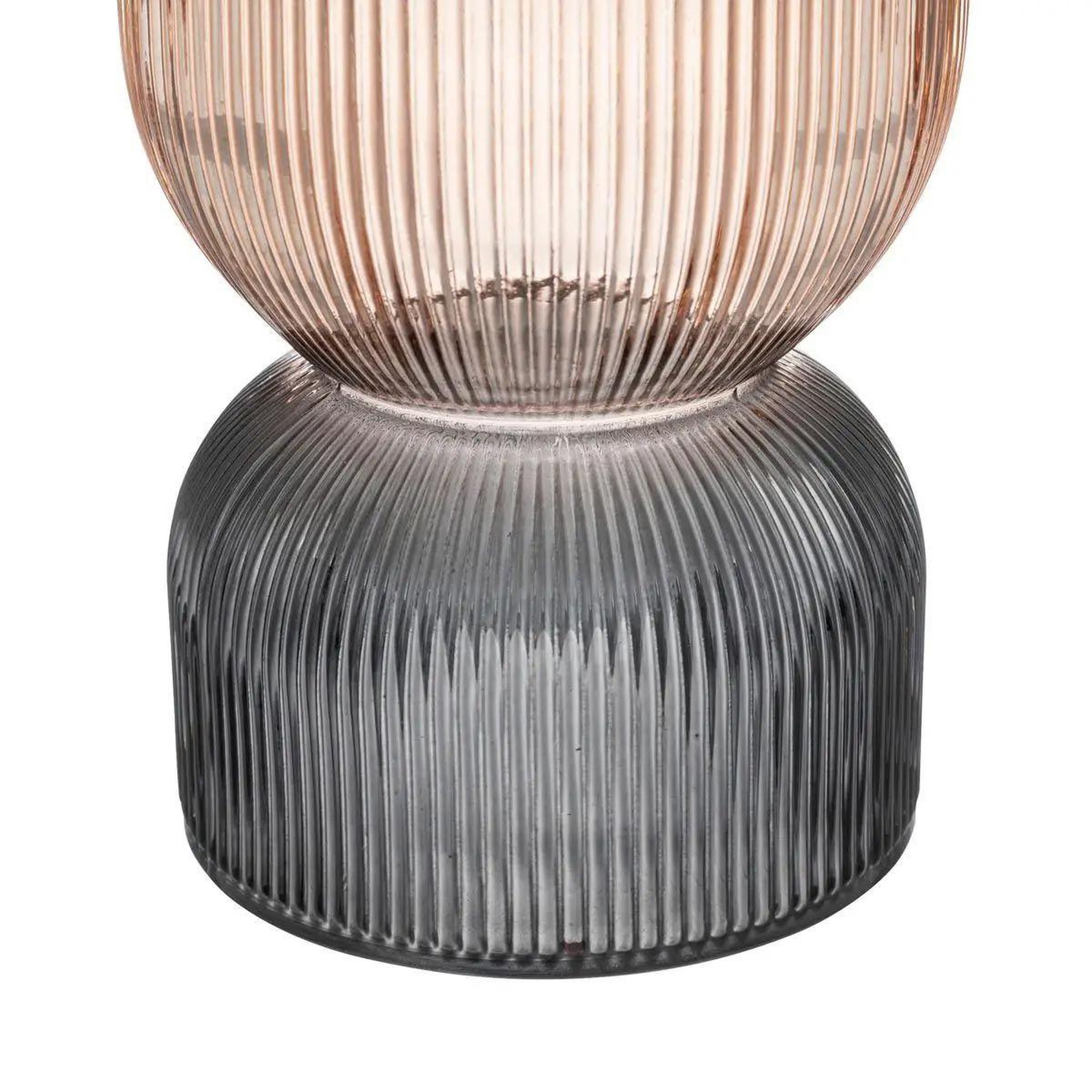 Voir la diapositive 2 : ATMOSPHERA Vase design en verre  bicolore  24cm rose