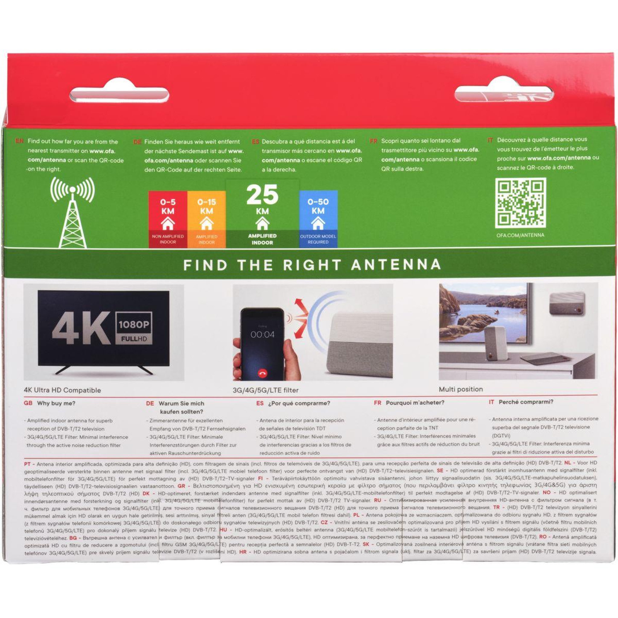Voir la diapositive 4 : One For All Antenne intérieure sv9436