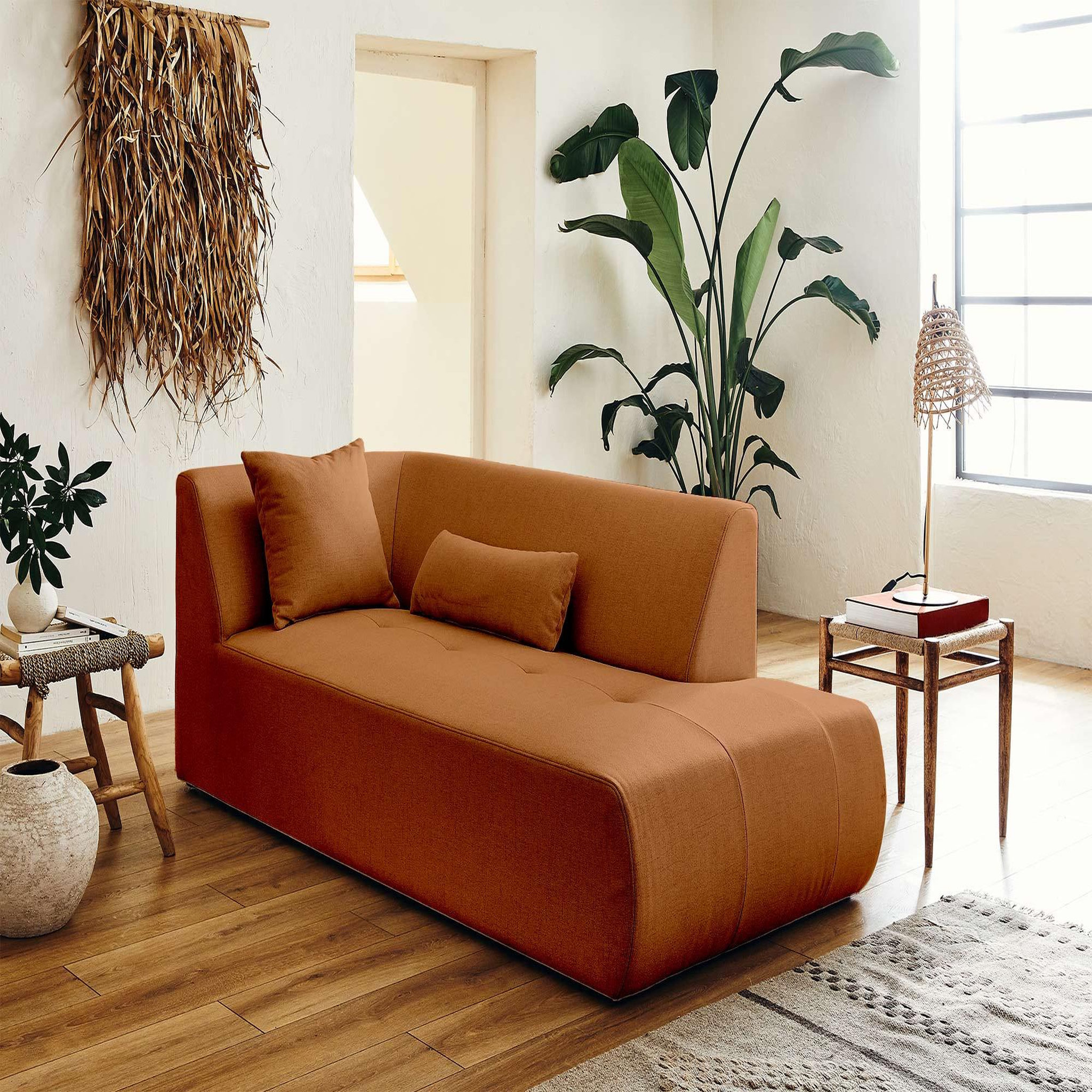 Voir la diapositive 6 : BEST MOBILIER Onyx - canapé modulable d'angle droit 5 places - en tissu