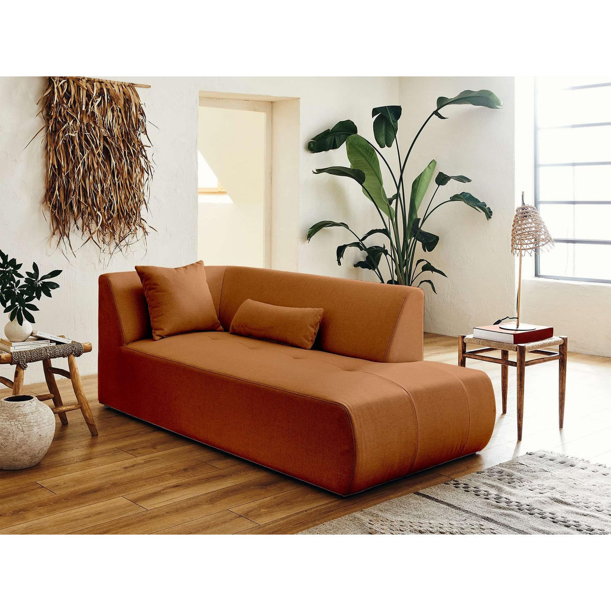 LISA DESIGN Onyx - canapé modulable d'angle droit 5 places - en tissu