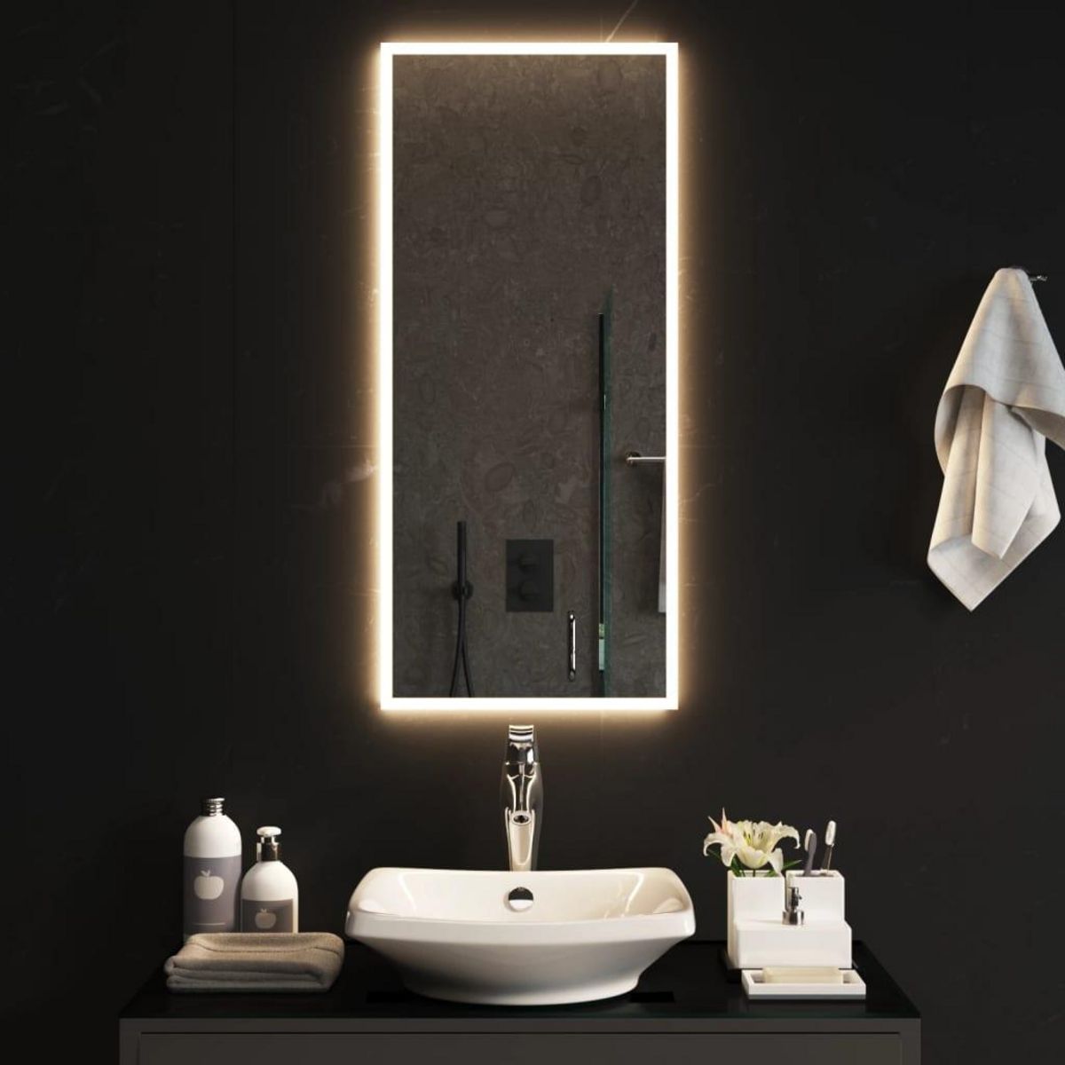 VIDAXL Miroir de salle de bain a LED 40x90 cm