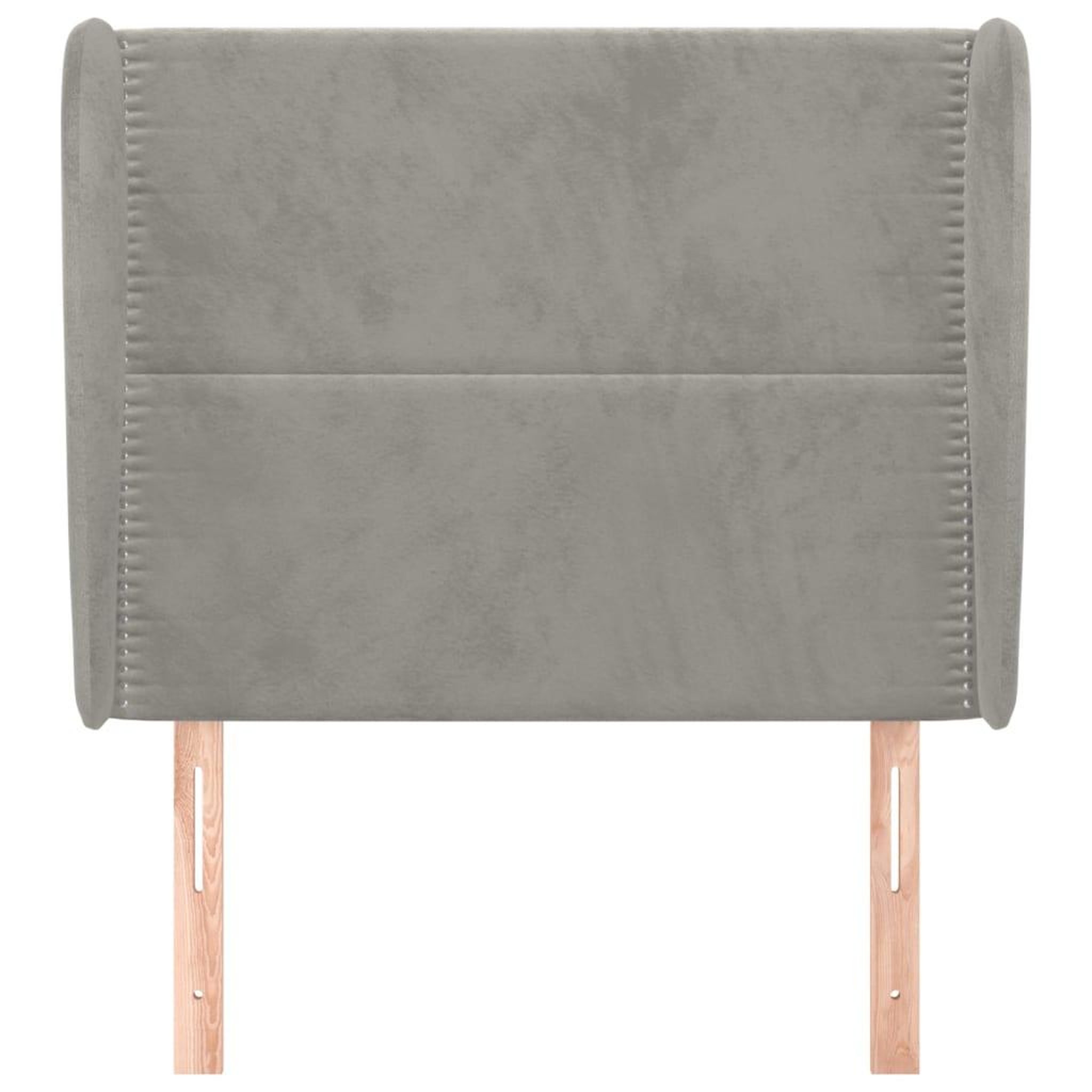 Voir la diapositive 3 : VIDAXL Tete de lit avec oreilles Gris clair 83x23x118/128 cm Velours