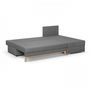 Voir la diapositive 6 : MARKET24 Canapé d'angle convertible - Tissu Gris - L 197 x P 91/132 x H 82 cm - TEIJO