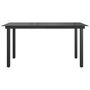 Voir la diapositive 5 : VIDAXL Table de jardin Noir 150x90x74 cm Aluminium et verre