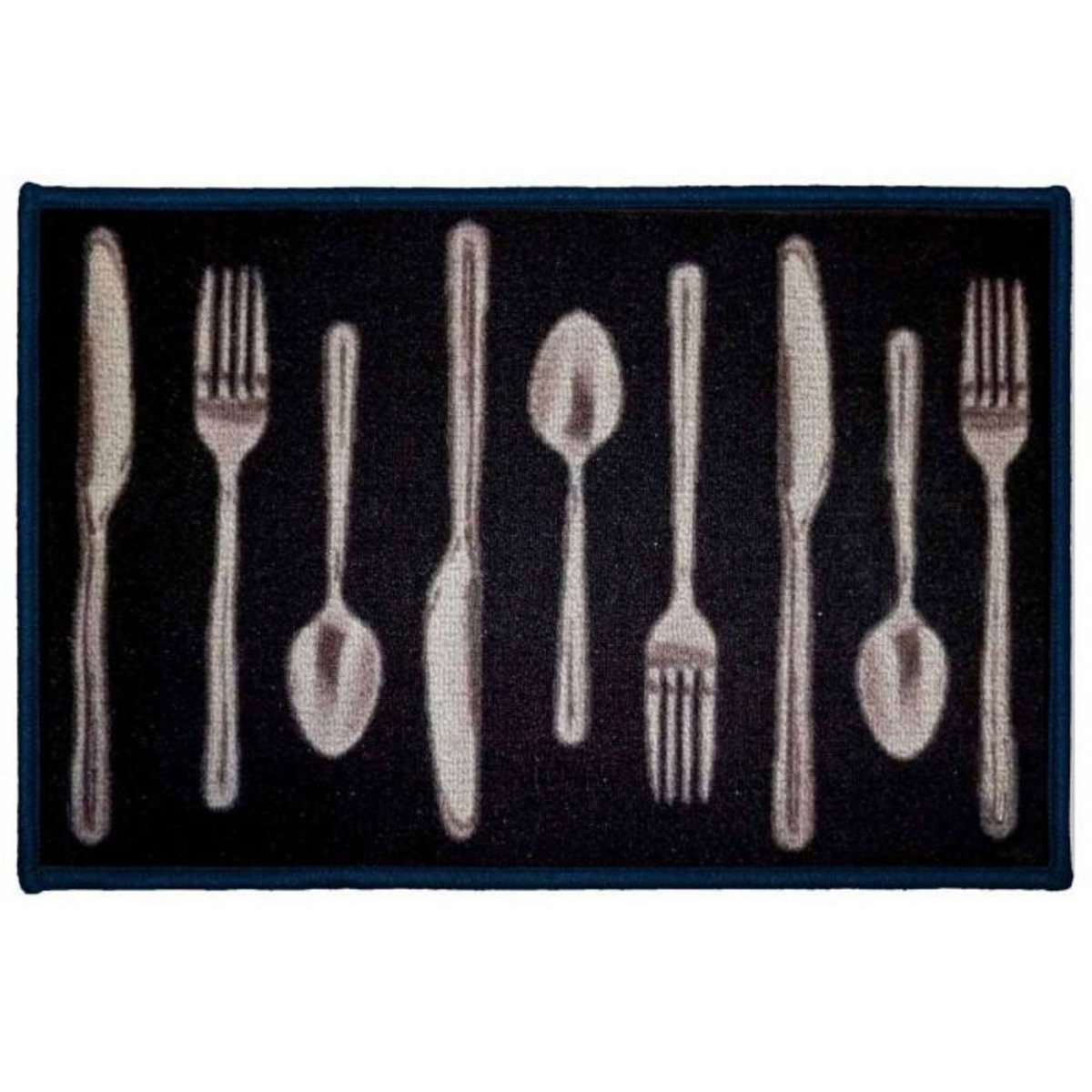 Paris Prix Tapis Déco Imprimé  Lunch  40x60cm Noir