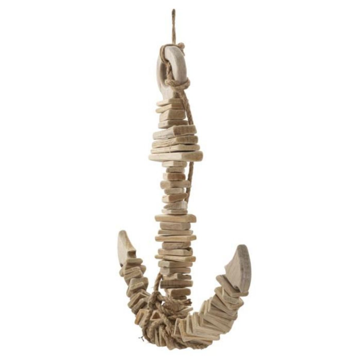 Paris Prix Décoration Murale en Bois à Suspendre  Ancre  46cm Naturel