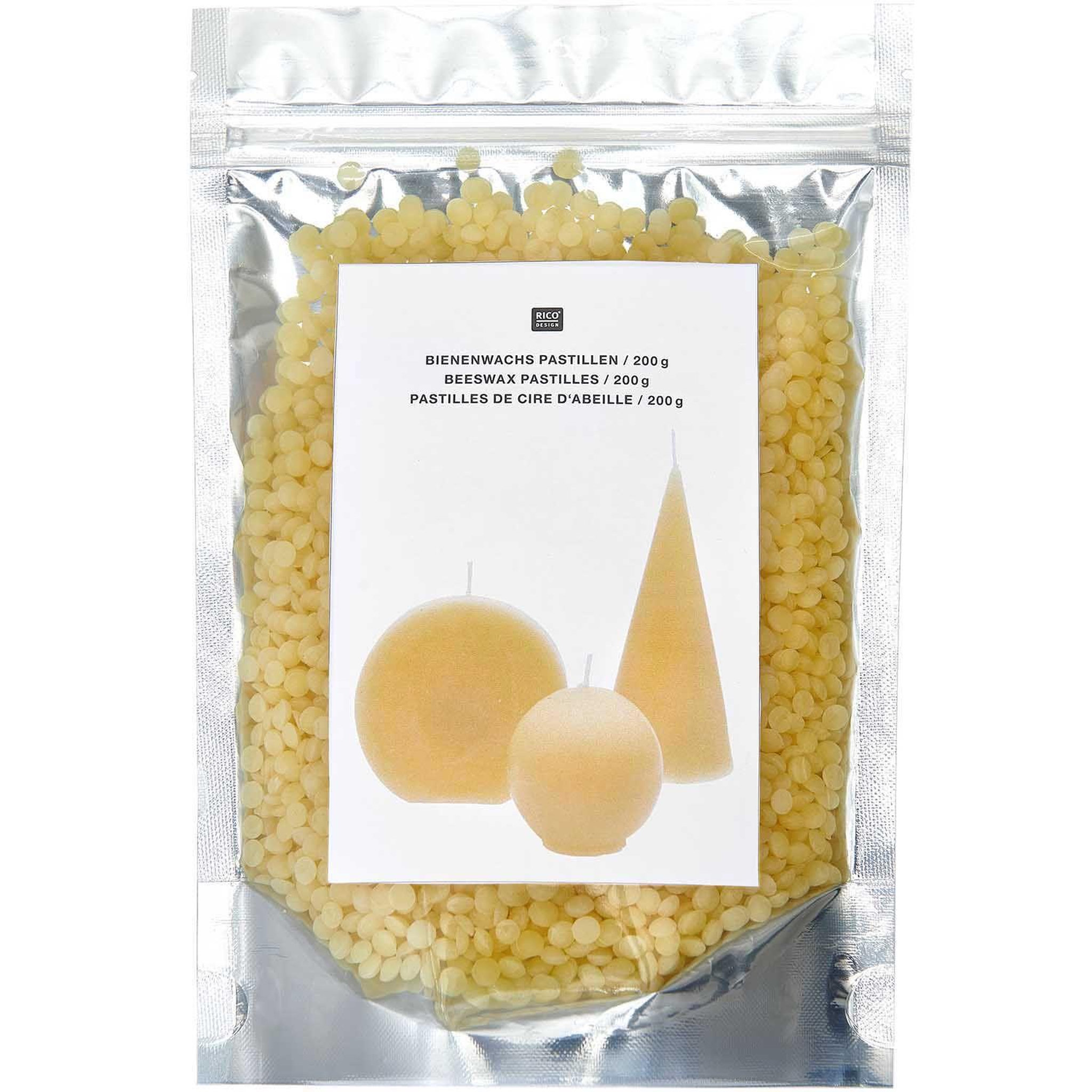 Voir la diapositive 1 : RICO DESIGN Cire d'abeille en pastilles 200 g