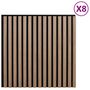 Voir la diapositive 2 : VIDAXL Panneaux muraux acoustiques 8pcs lattes 60,5x60cm placage chene