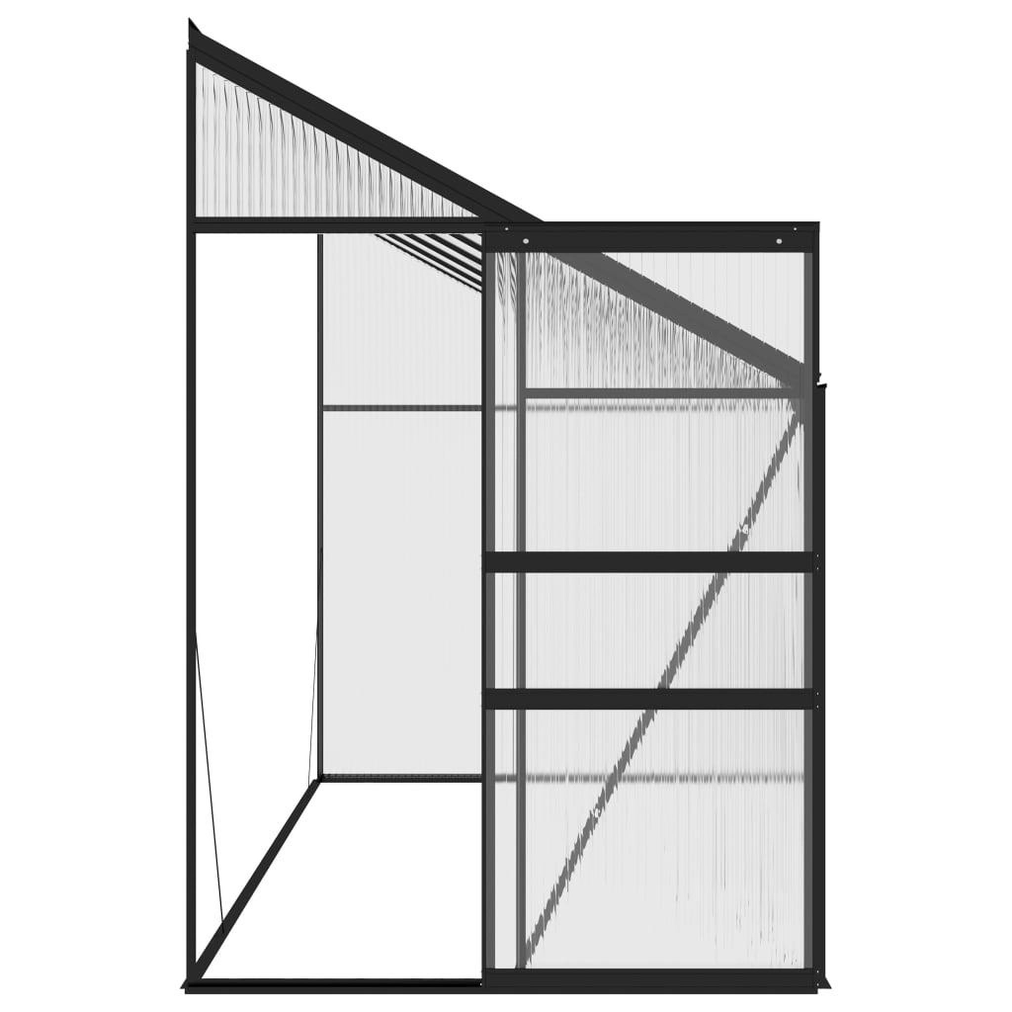 Voir la diapositive 5 : VIDAXL Serre Anthracite Aluminium 7,44 m³