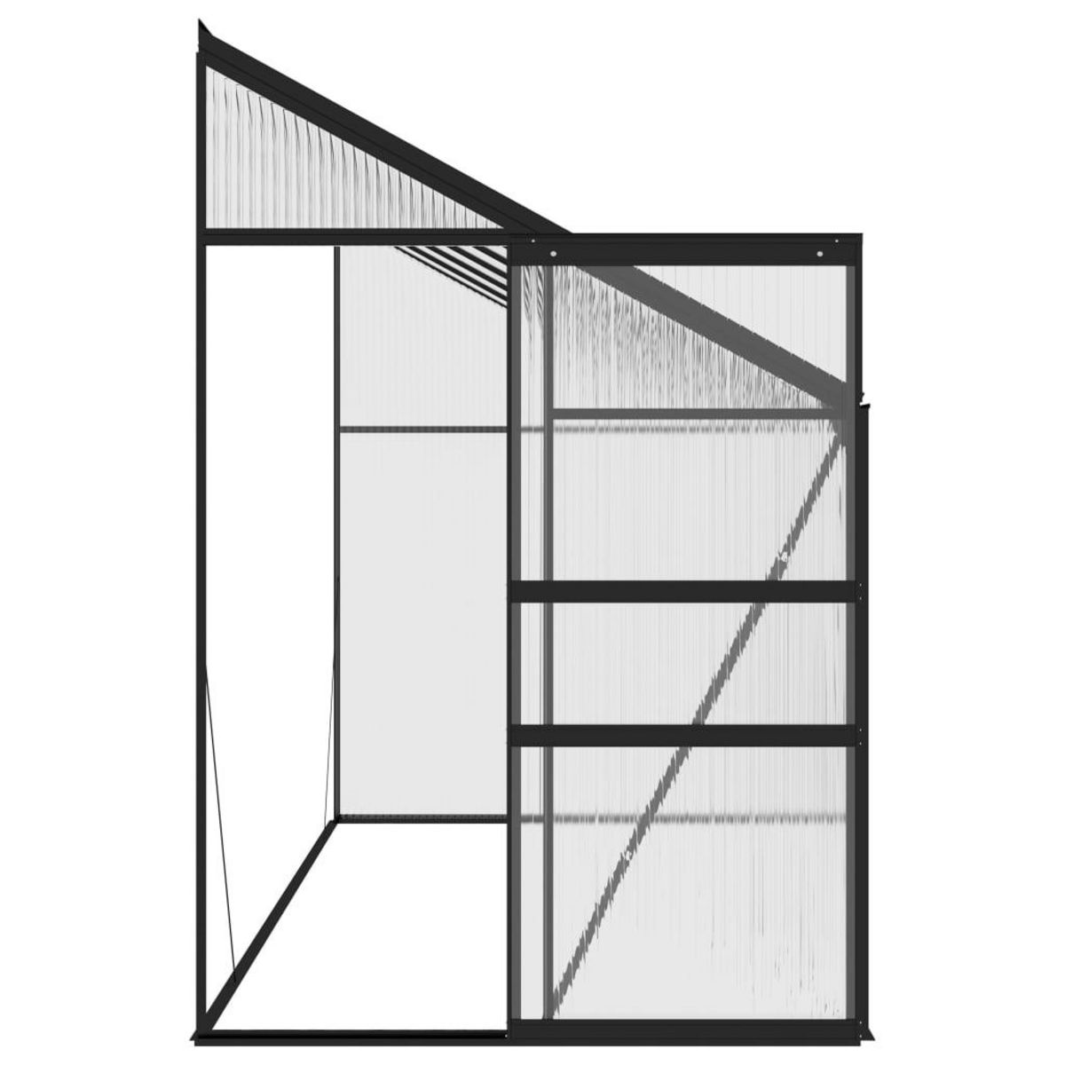 VIDAXL Serre Anthracite Aluminium 7,44 m³