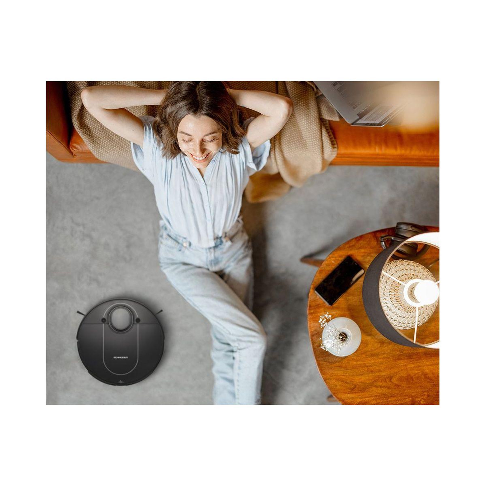 Voir la diapositive 3 : SCHNEIDER Aspirateur robot SCVC23LVIB