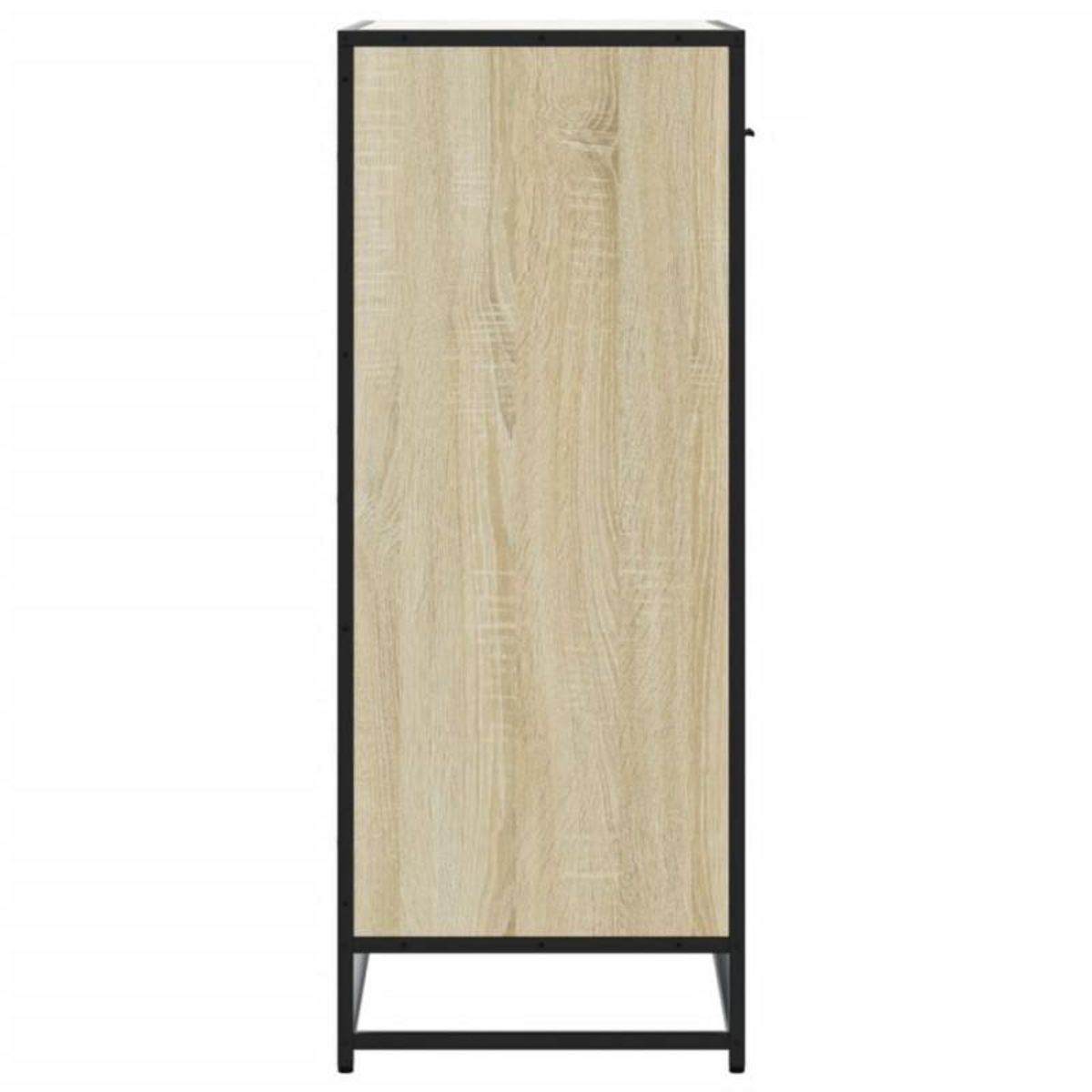 VIDAXL Armoire à chaussures chêne sonoma bois d ingénierie et métal