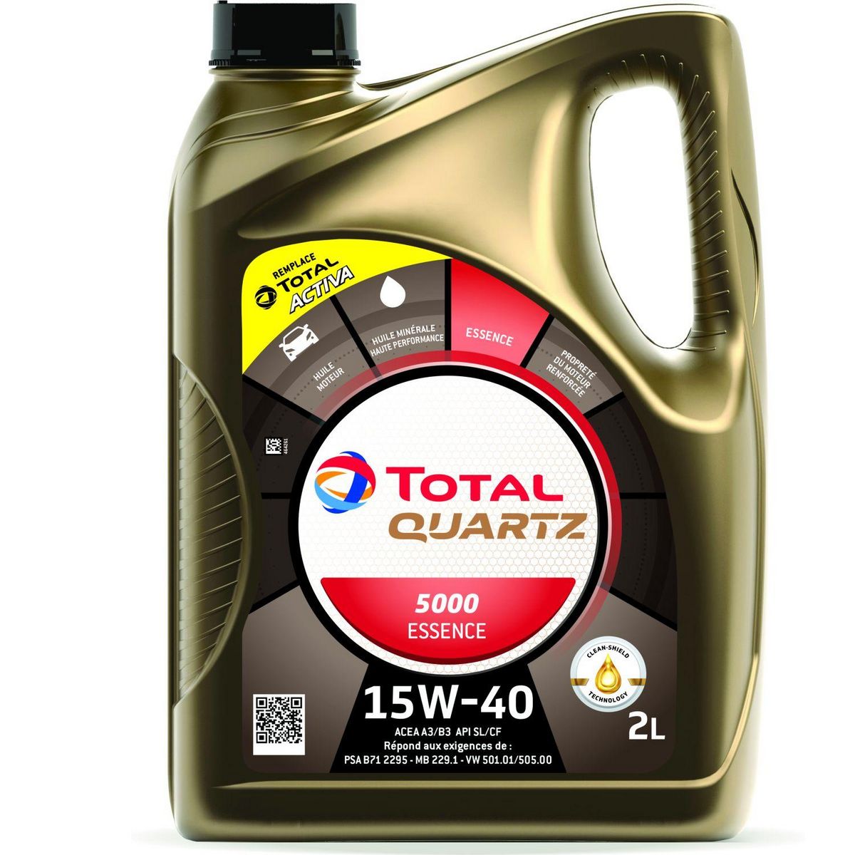TotalEnergies Huile moteur Quartz 5000 15W-40 essence
