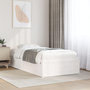 Voir la diapositive 1 : VIDAXL Cadre de lit sans matelas blanc 100x200 cm bois de pin massif