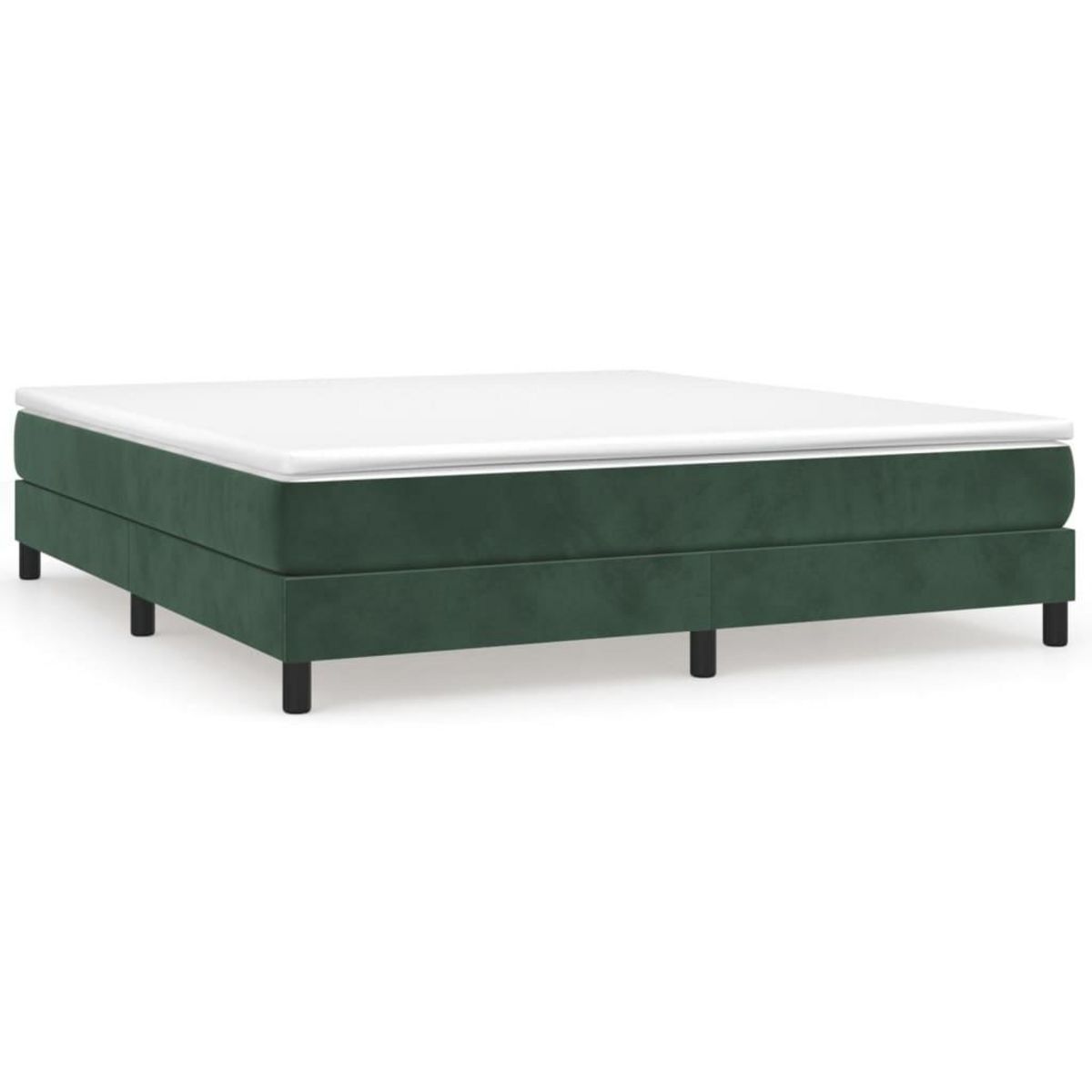 VIDAXL Cadre de lit sans matelas vert fonce 160x200 cm velours