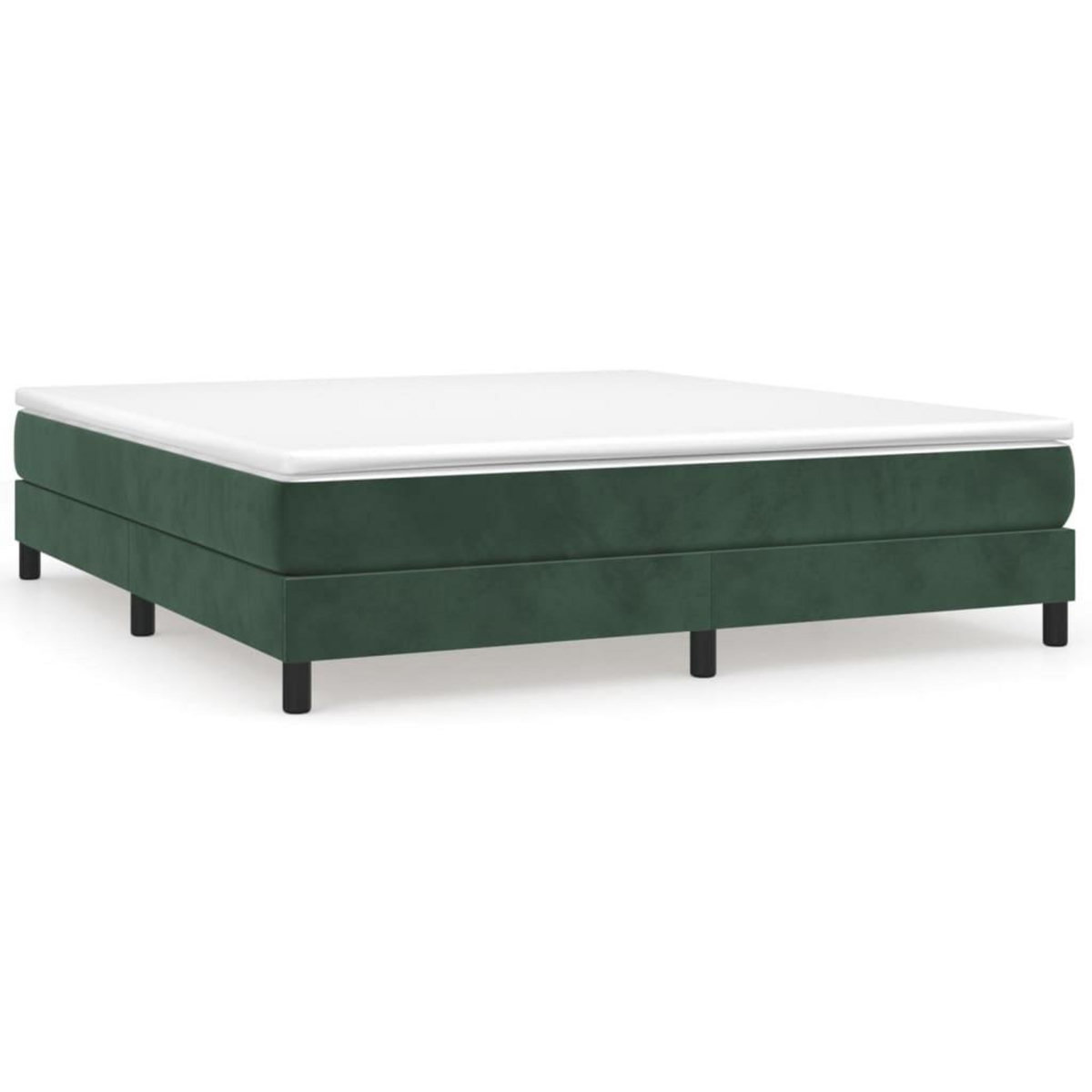 VIDAXL Cadre de lit sans matelas vert fonce 160x200 cm velours
