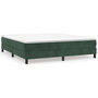 Voir la diapositive 2 : VIDAXL Cadre de lit sans matelas vert fonce 160x200 cm velours