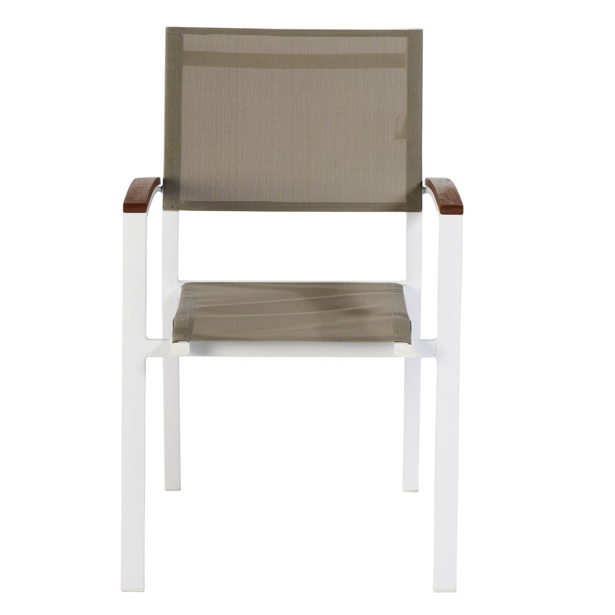 Fauteuil de jardin aluminium textilène taupe SYDNEY
