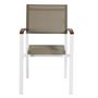 Voir la diapositive 2 : Fauteuil de jardin aluminium textilène taupe SYDNEY