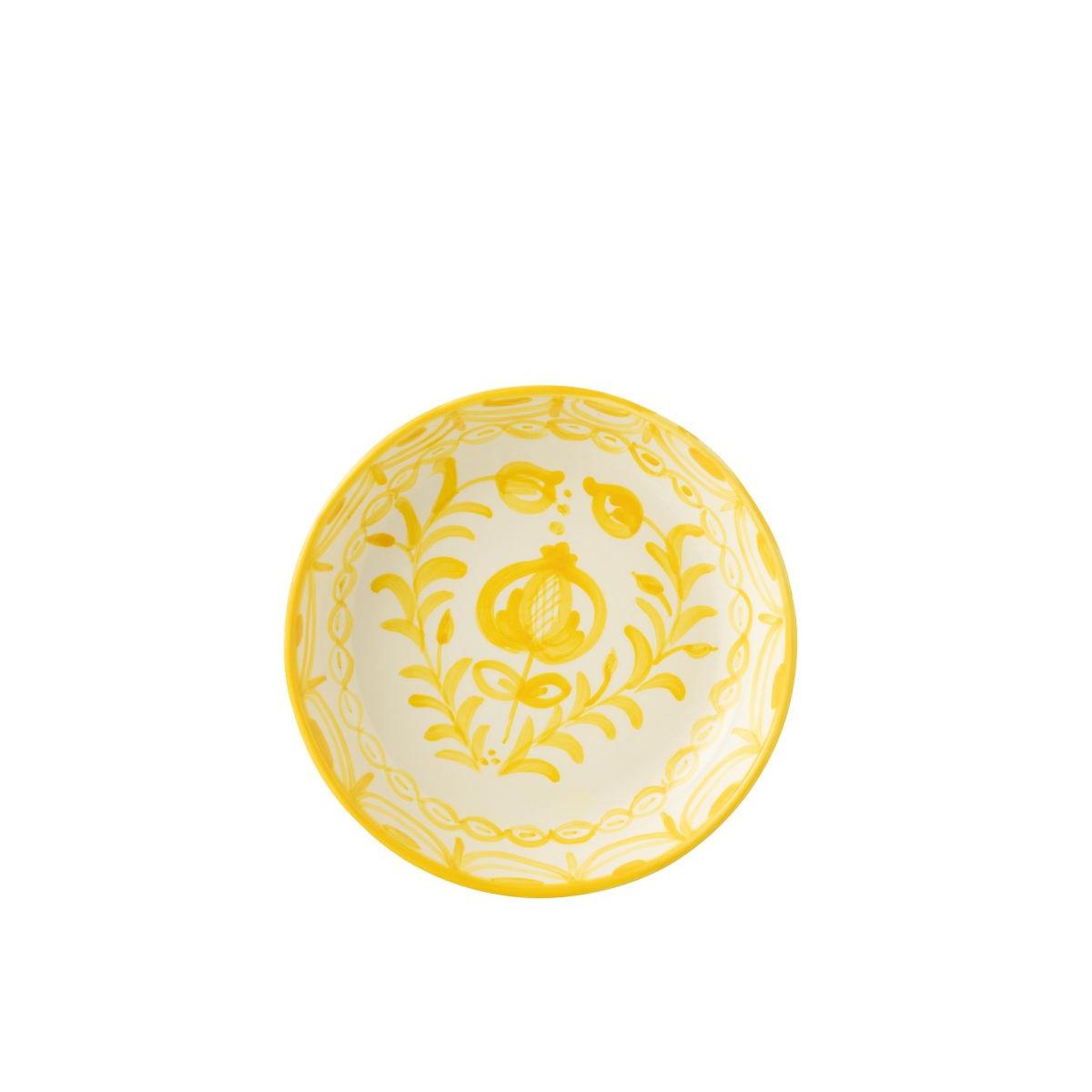 Voir la diapositive 2 : J-LINE Coupelle Basse en Céramique  Granada  25cm Jaune