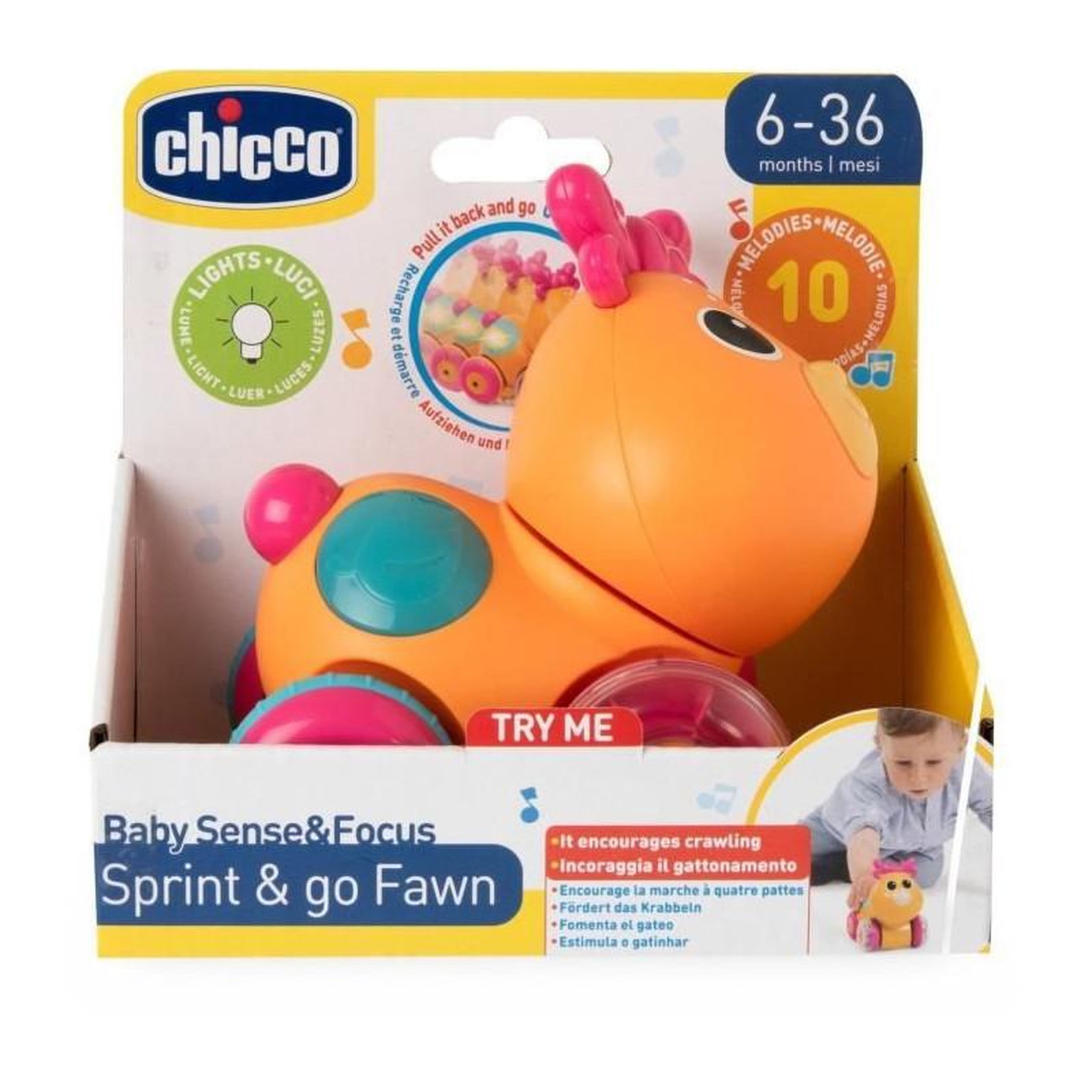 Voir la diapositive 5 : CHICCO CHICCO - Faon Sprint&go - Orange et rose - Des 6 mois