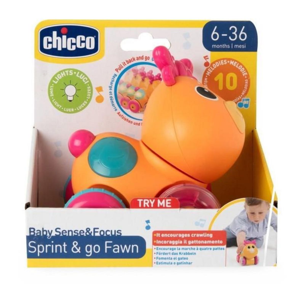 CHICCO CHICCO - Faon Sprint&go - Orange et rose - Des 6 mois