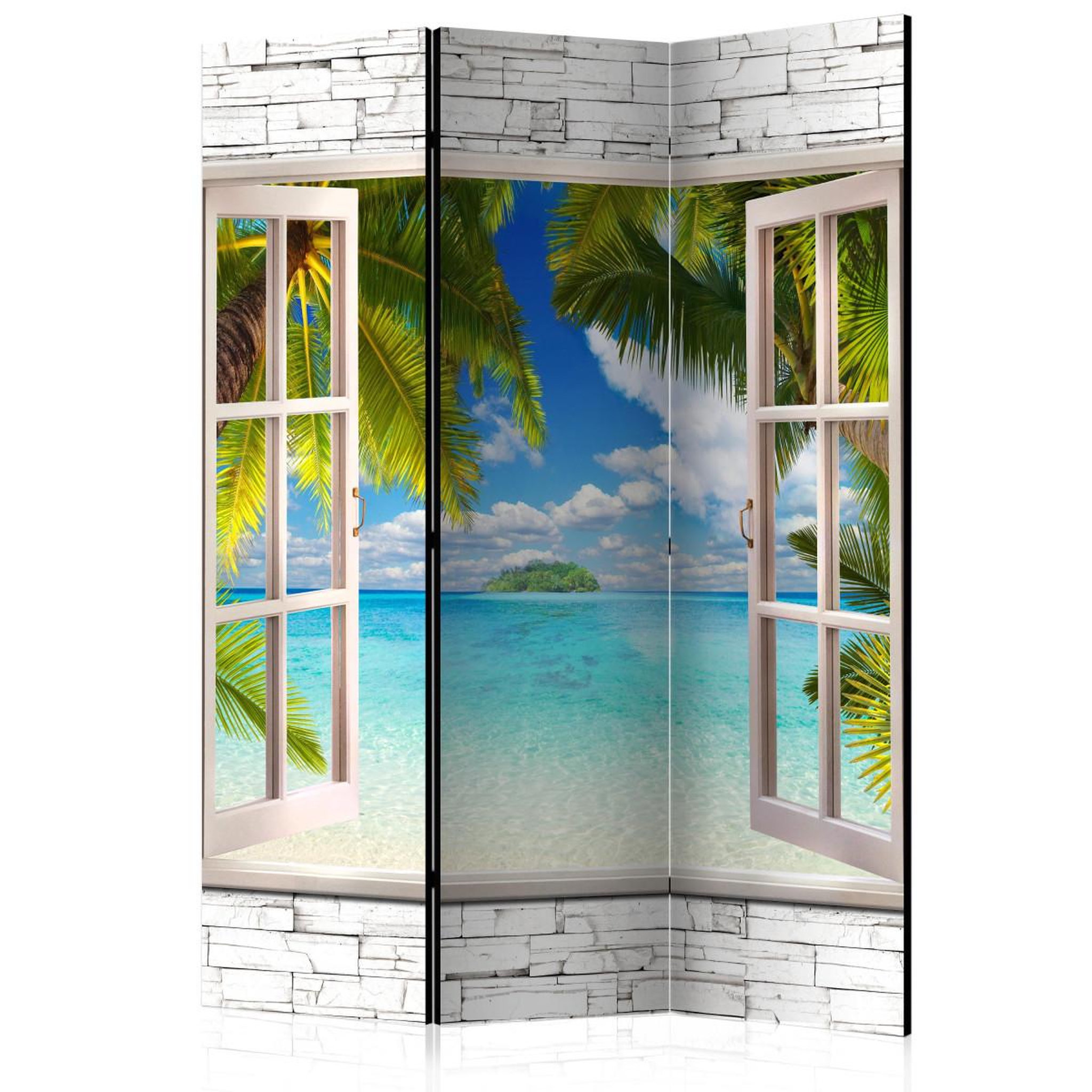 Paris Prix Paravent 3 volets  dream island  135x172cm