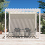 Voir la diapositive 2 : SWEEEK Pergola bioclimatique aluminium 3x3m V2 Triomphe + store 3m